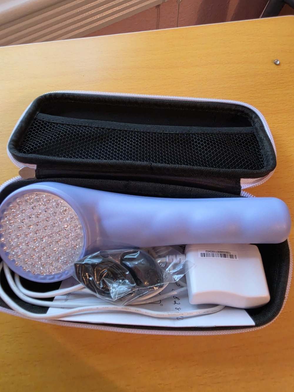 Portable LED Therapy Device in Lavender with Travel Case